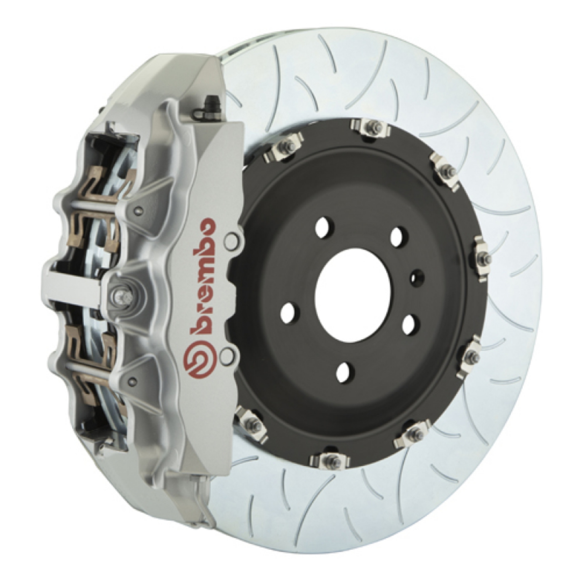 Picture of Brembo 04 F150 4WD Front GT BBK 6 Piston Cast 2pc 380x34 2pc Rotor Slotted Type-3-Silver