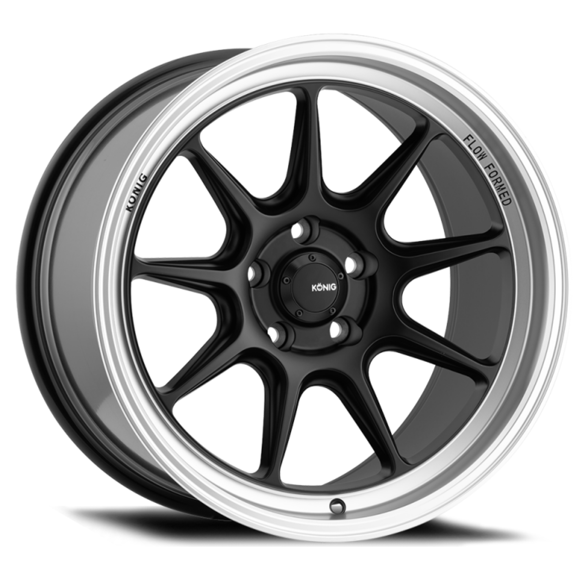 Picture of Konig Countergram 17x9 5x114-3 ET25 Matte Black - Matte Machined Lip