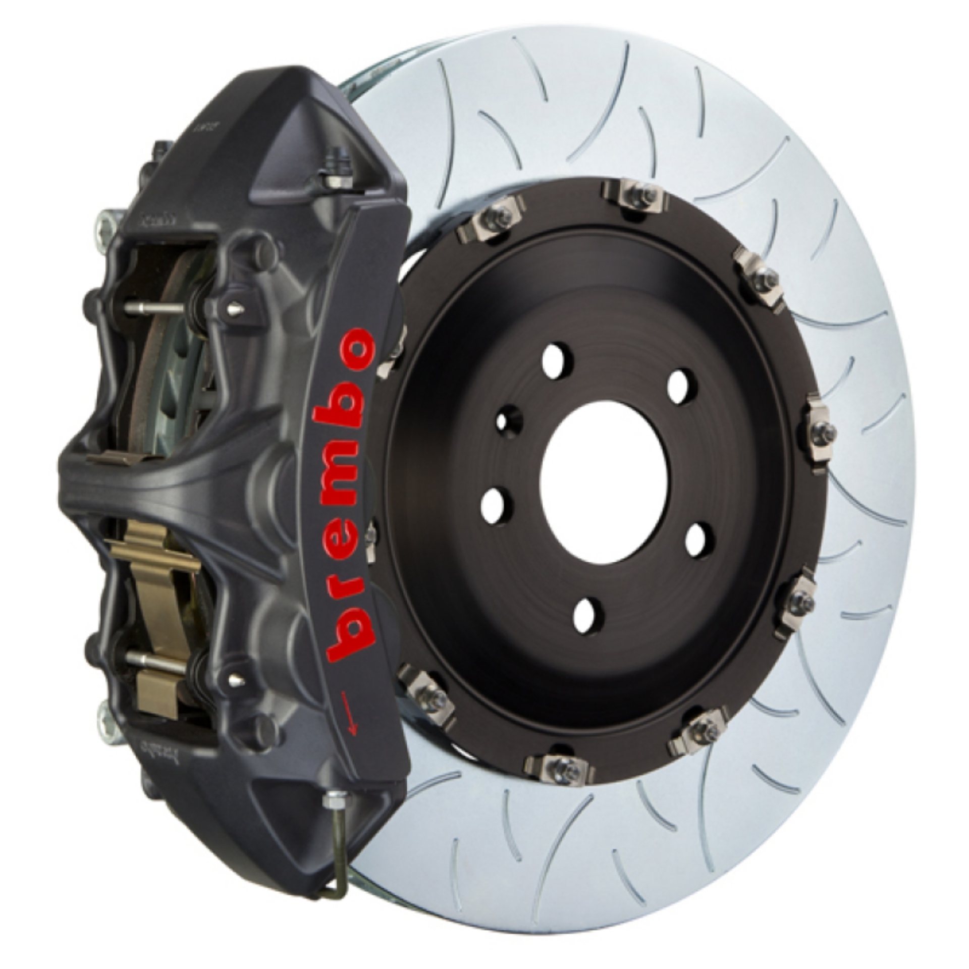 Picture of Brembo 03-16 Phantom Sedan-Coupe Front GTS BBK 6 Pist Cast 405x34 2pc Rotor Slotted Type3-Black HA