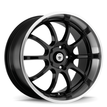 Picture of Konig Lightning 17x7 10x100-114-3 ET40 Black-Machine Lip