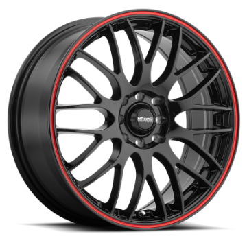 Picture of Maxxim Maze 16x7 8x100-114-3 ET40 Black-Red Stripe