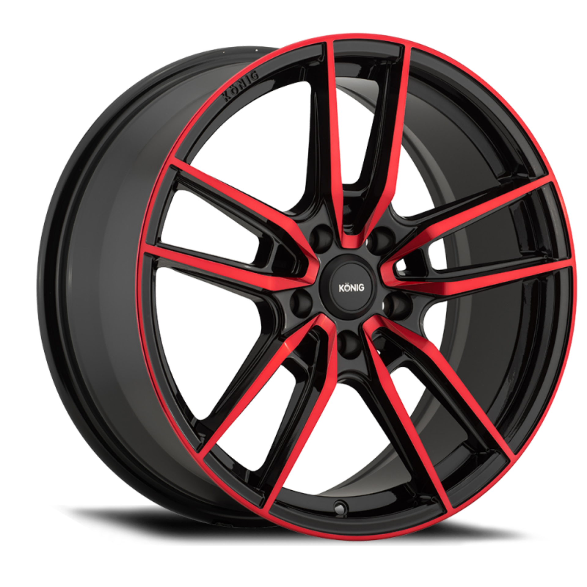 Picture of Konig Myth 18x8 5x100 ET43 Gloss Black w- Red Tinted Clearcoat