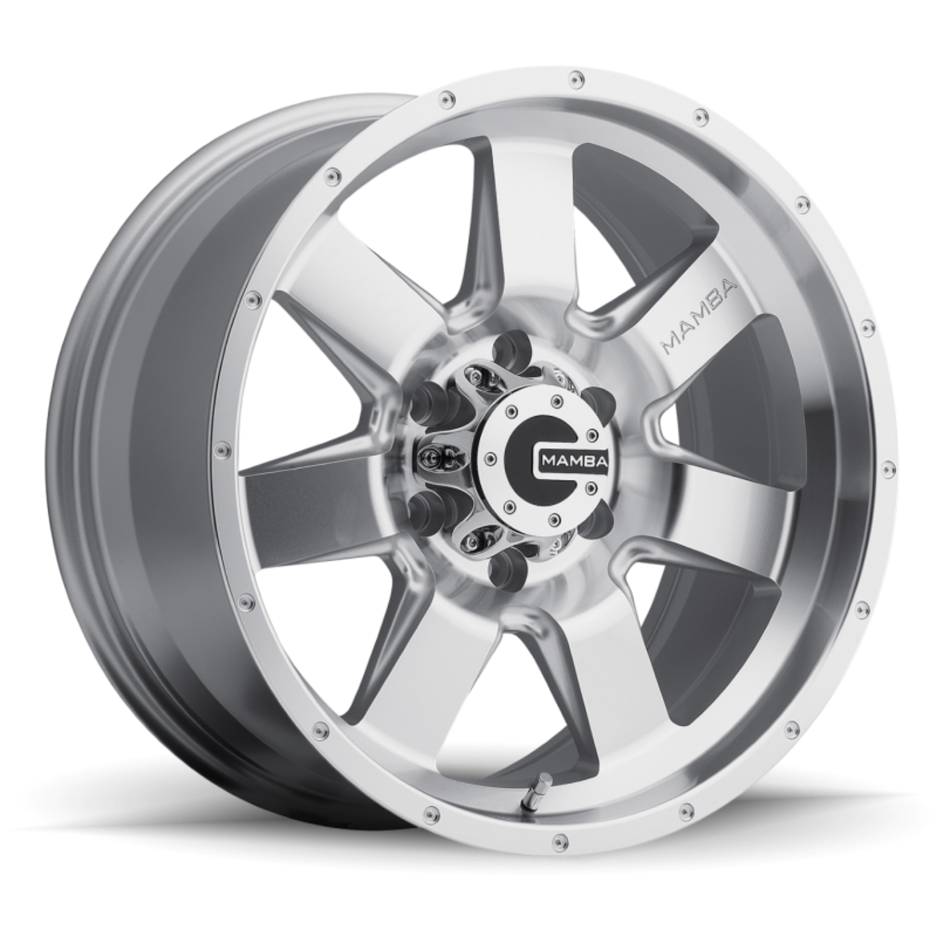 Picture of Mamba M14 18x9 6x139-7 ET12 Machined Face Silver - Drill Holes