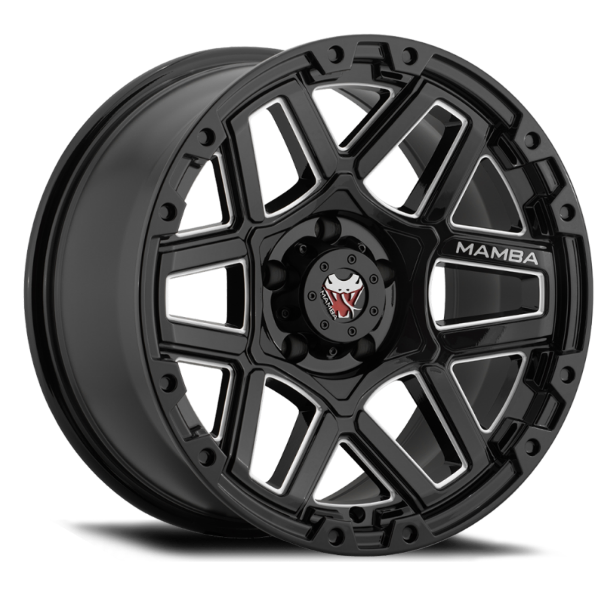 Picture of Mamba M23 18x9 5x150 ET12 Gloss Black w- Machined Ball Cut