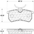 Picture of StopTech 01-19 Ford Fiesta-Focus Street Select Brake Pads - Rear