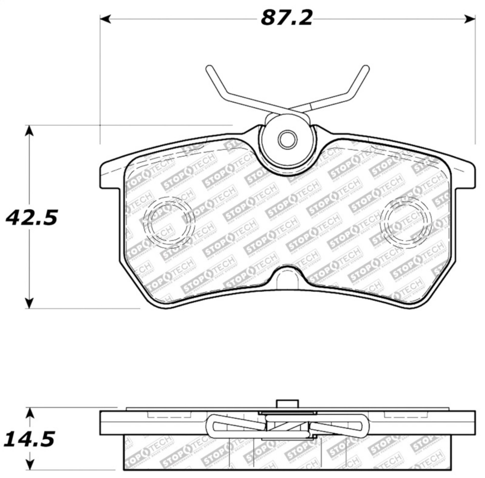 Picture of StopTech 01-19 Ford Fiesta-Focus Street Select Brake Pads - Rear