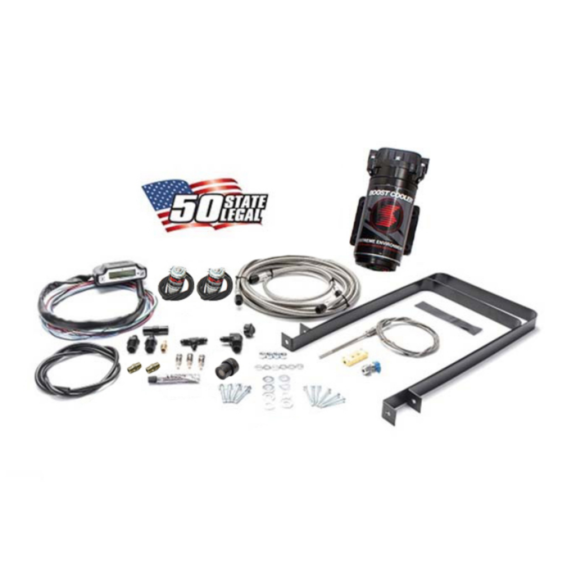 Picture of Snow Performance Univ- Stg 3 Boost Cooler Water Inj- Kit TD SS Braided Line-4AN Fittings w-o Tank
