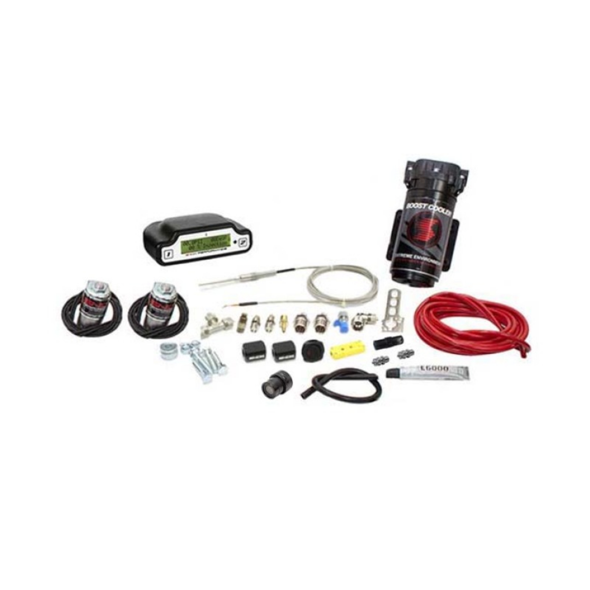 Picture of Snow Performance Univ Stg 3 Boost Cooler Water Inj- Kit Red Hi-Temp Tubing-Quick Fittings w-o Tank