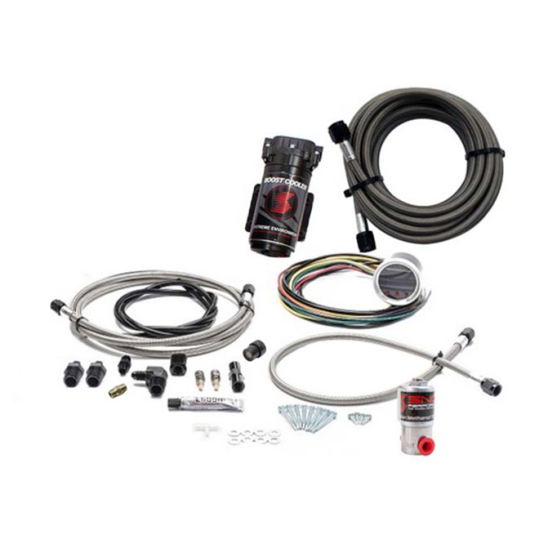 Picture of Snow Performance 2-5 Boost Cooler Water Methanol Injection Kit SS Brded Line-4AN Fittings w-o Tank