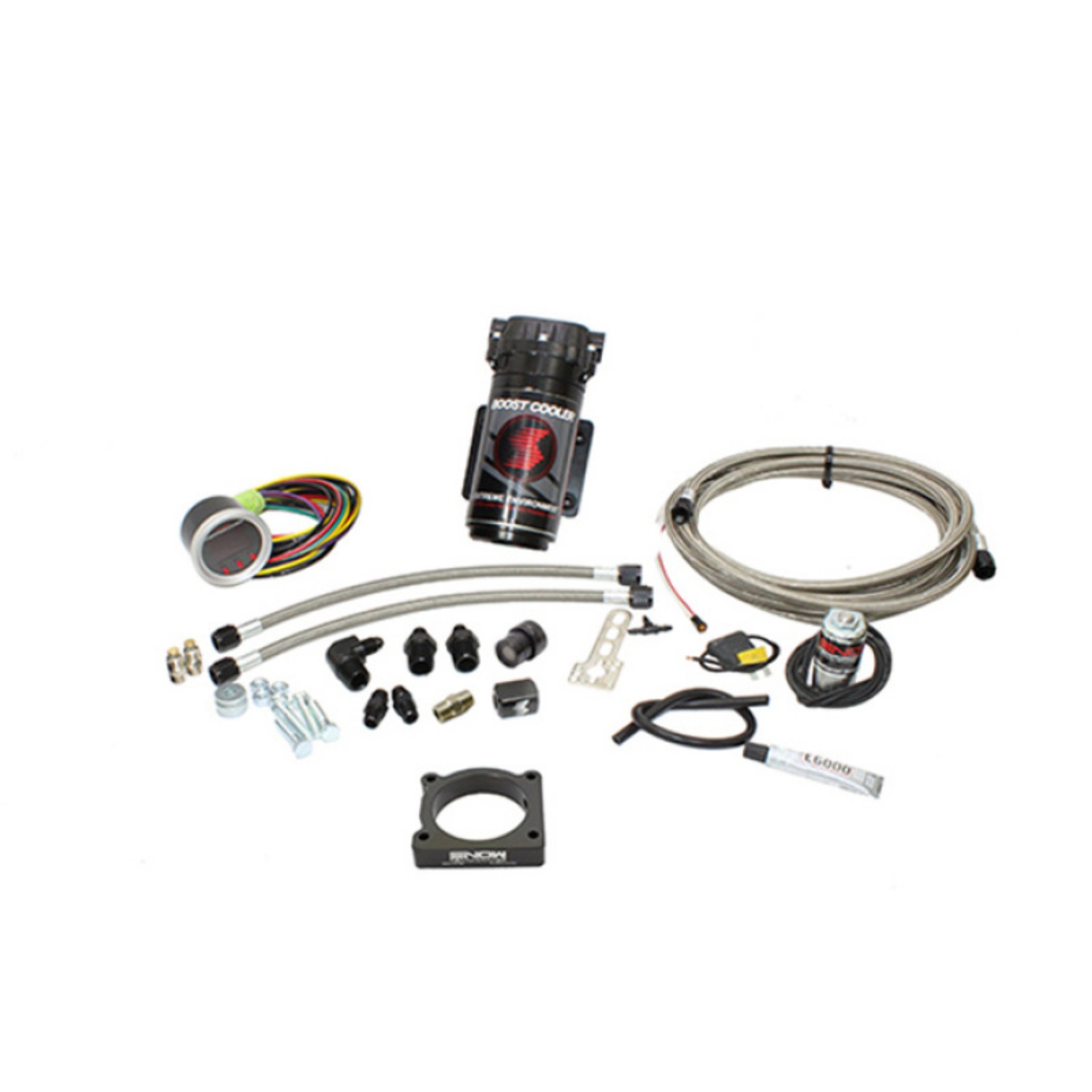 Picture of Snow Performance 08-15 Evo Stg 2 Boost Cooler Water Inj- Kit SS Braided Line-4AN Fittings w-o Tank