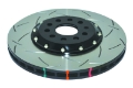 Picture of DBA 13-17 VW Golf R MK7 5000 Fully Assembled 2-Piece Rotor Black Hat T3 Slotted KP Front