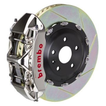 Picture of Brembo 03-10 Viper SRT-10 Front GTR BBK 6 Piston Billet 380x34 2pc Rotor Slotted Type1 - Nickel