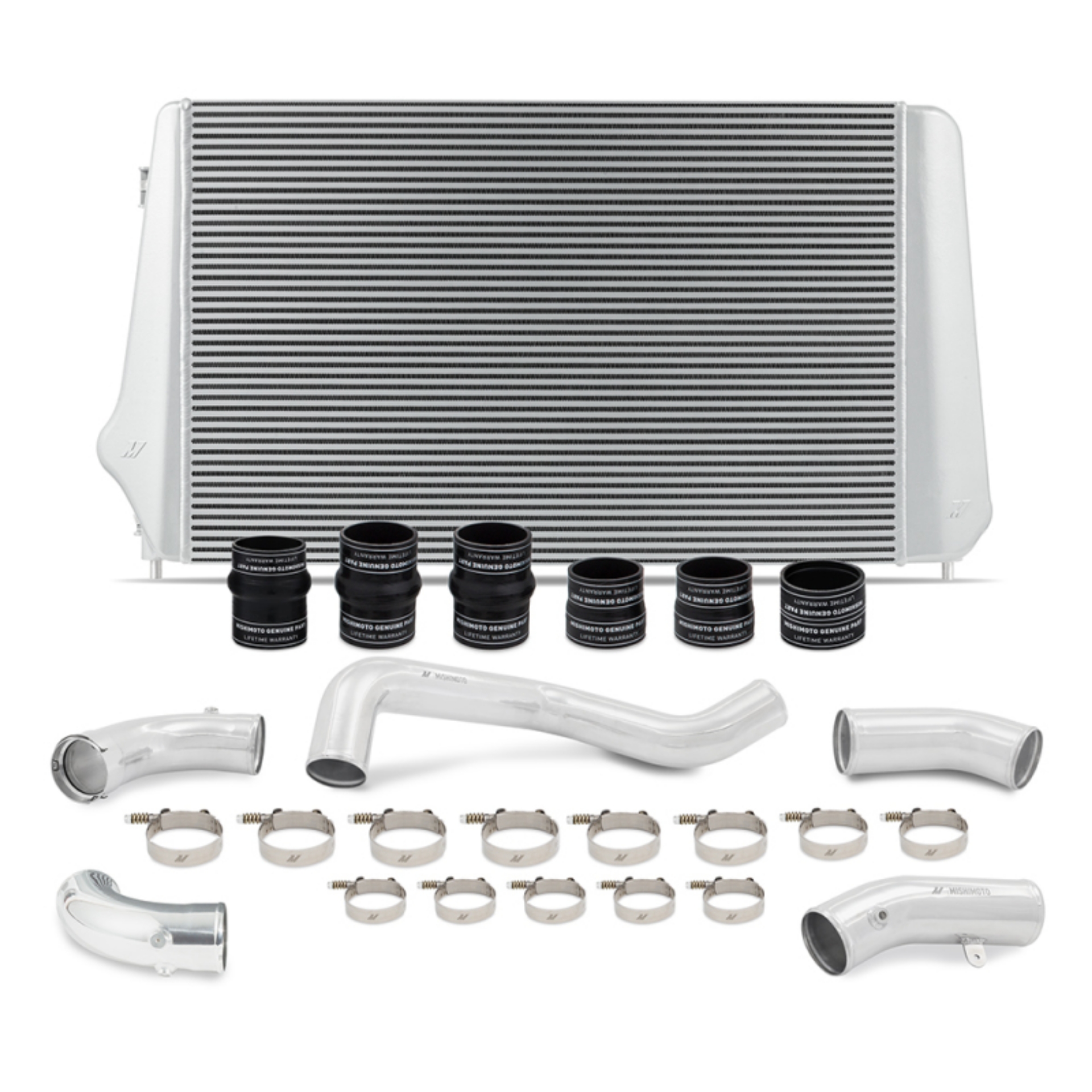 Picture of Mishimoto 17-19 GM L5P Duramax Intercooler Kit - Silver w- Polished Pipes