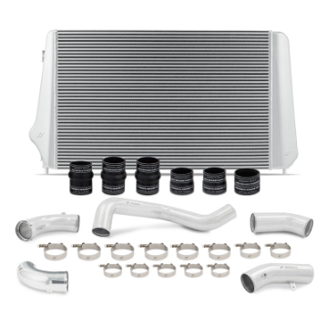 Picture of Mishimoto 17-19 GM L5P Duramax Intercooler Kit - Silver w- Polished Pipes