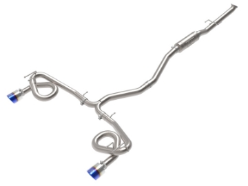 Picture of aFe POWER Takeda 22-23 Honda Civic Si I4-1-5L t 2-5in to 3in 304 SS CB Exhaust - Blue Flame Tips