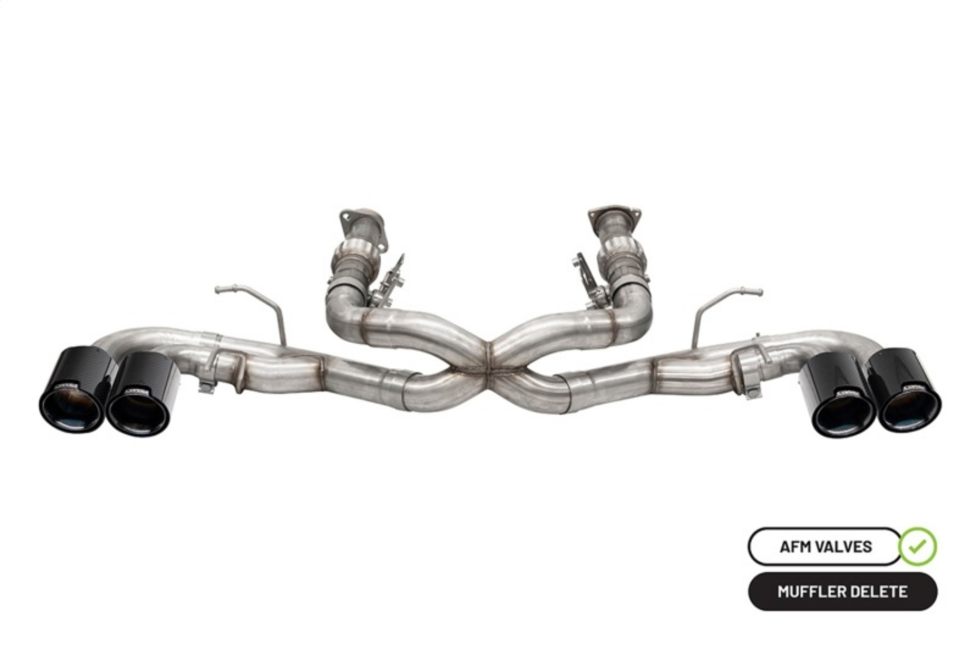 Picture of Corsa 20-25 Chevrolet Corvette C8 RWD 3in Xtreme Cat-Back Exhaust w-4-5in Carbon Fiber Black PVD Tip