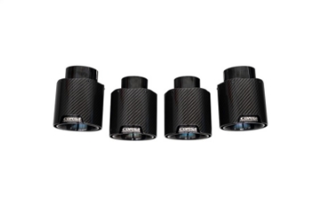 Picture of Corsa 20-25 Chevrolet Corvette C8 RWD 4-5in Carbon Fiber Black PVD Tip Kit For Corsa Exhaust Only