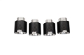 Picture of Corsa 2020-25 Chevrolet Corvette C8 RWD 4-5in Carbon Fiber Polished Tip Kit For Corsa Exhaust Only