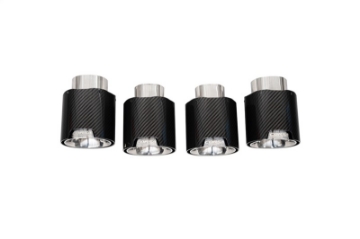 Picture of Corsa 2020-25 Chevrolet Corvette C8 RWD 4-5in Carbon Fiber Polished Tip Kit For Corsa Exhaust Only