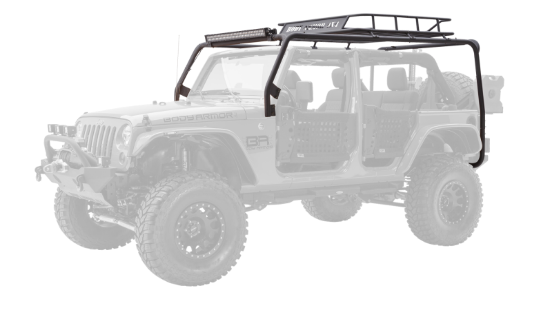 Picture of Body Armor 4x4 07-18 Jeep Wrangler JK 4 Door Cargo Roof Rack Box 2 Of 2