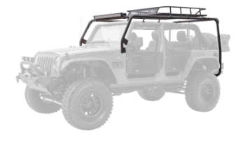 Picture of Body Armor 4x4 07-18 Jeep Wrangler JK 4 Door Cargo Roof Rack Box 2 Of 2