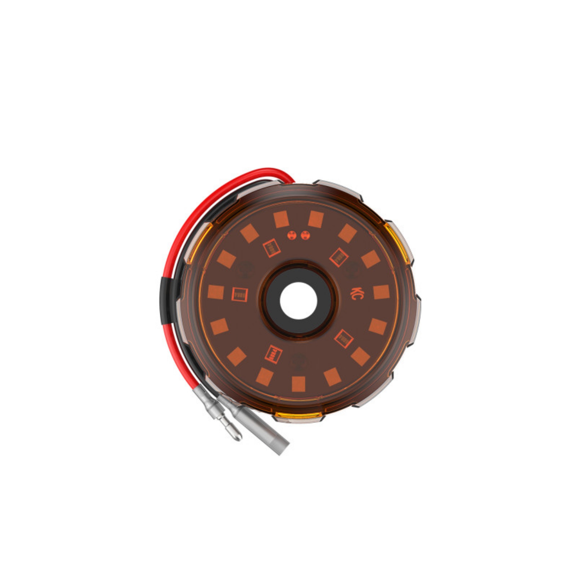 Picture of KC HiLiTES Cyclone V2 2-2in- LED Accessory Light 5w Flood Beam Single - Amber Lens