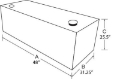 Picture of Tradesman Aluminum L-Shape Liquid Storage Tank Combo 48in- - 80 Gallon Capacity - Brite