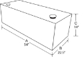 Picture of Tradesman Aluminum Rectangular Liquid Storage Tank 98 Gallon Capacity - Brite