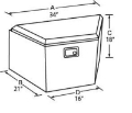 Picture of Tradesman Aluminum Trailer Tongue Storage Box 16in- - Black