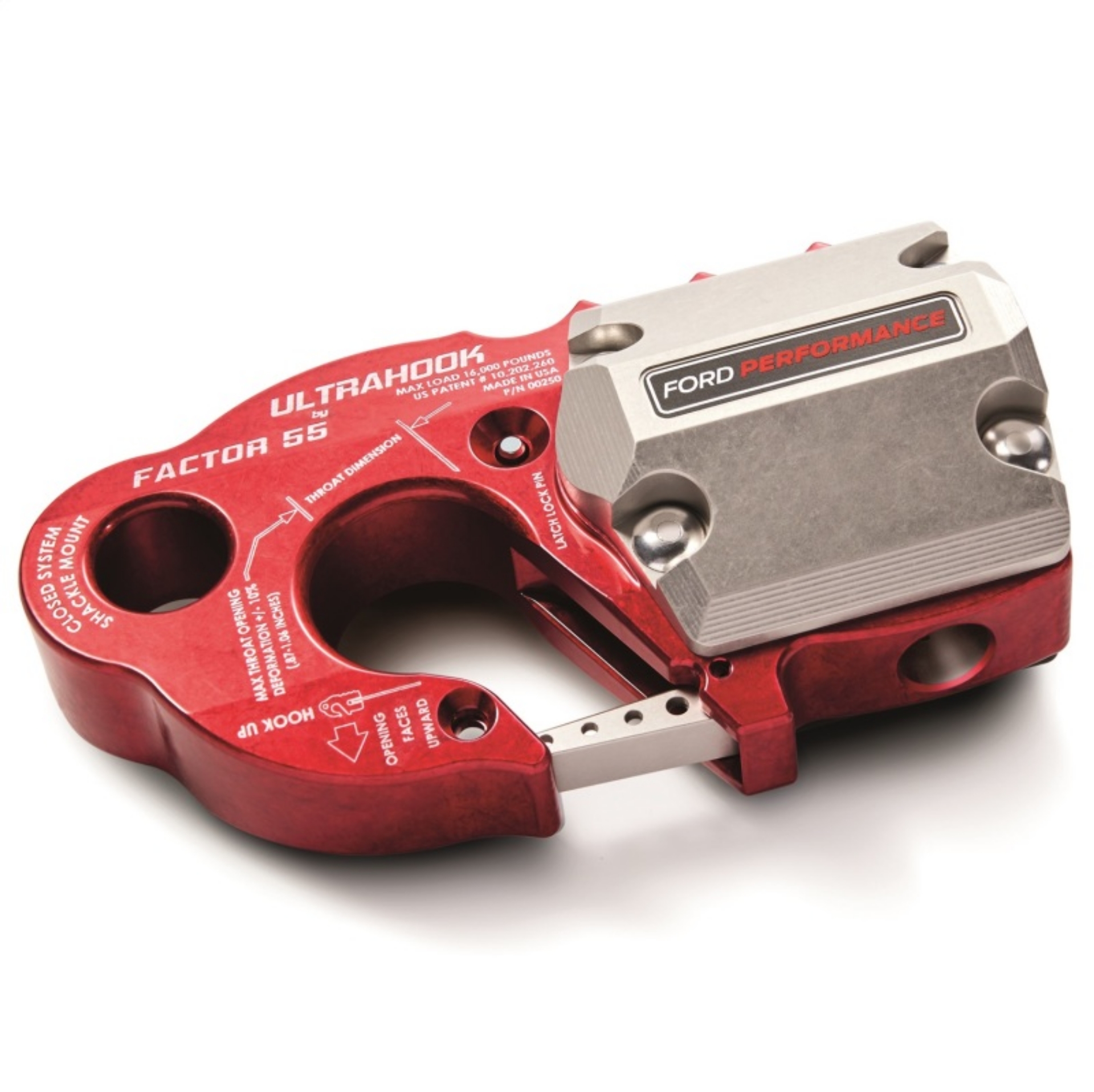 Picture of Ford Racing Factor 55 UltraHook w-Rope Guard - Red