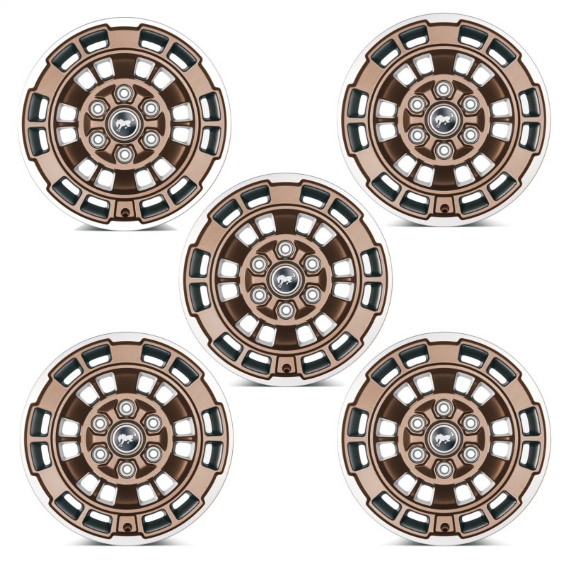 Picture of Ford Racing 21-23 Bronco 17x8-5 Wheel Kit - Sinister Bronze