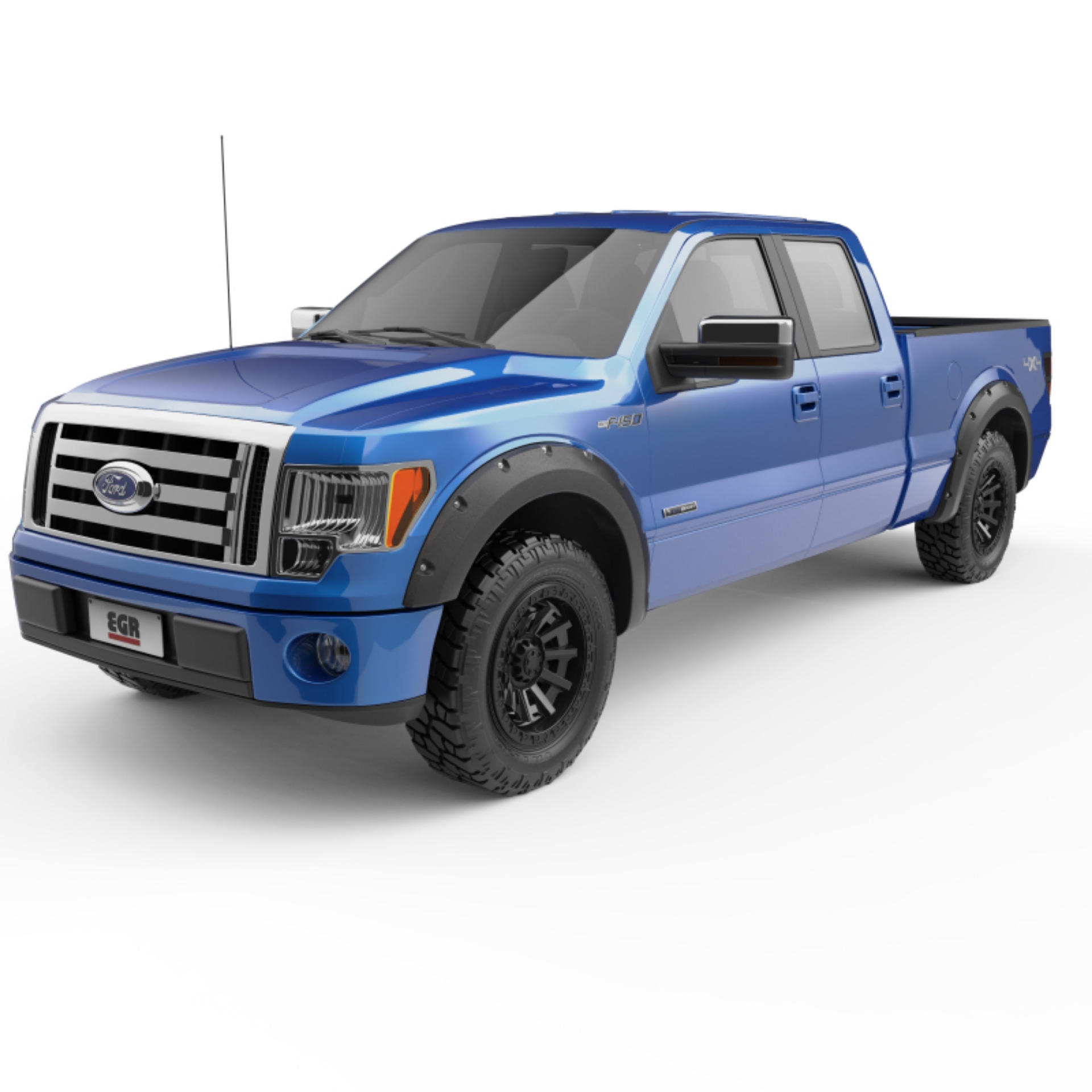 Picture of EGR 09-14 Ford F150 67in - 78-8in Bed Baseline Bolt-Style Fender Flares Set of 4 - Textured Black