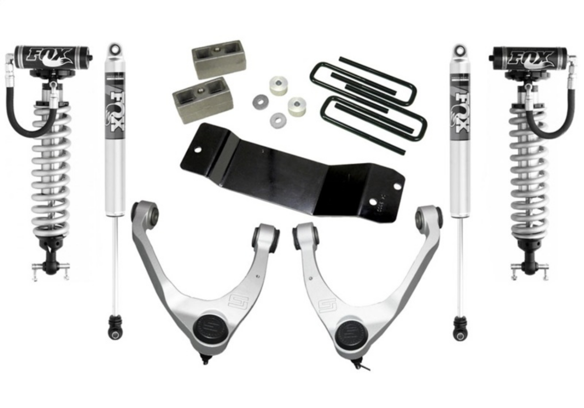 Picture of Superlift 14-19 Chevy Silv 4WD 3-5in Lift Kit w- Alum Cntrl Arms Fox Front Coilover & 2-0 Rear