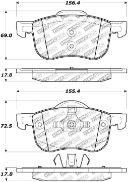 Picture of StopTech Street Select Brake Pads w- Hardware Front - 01-09 Volvo S60