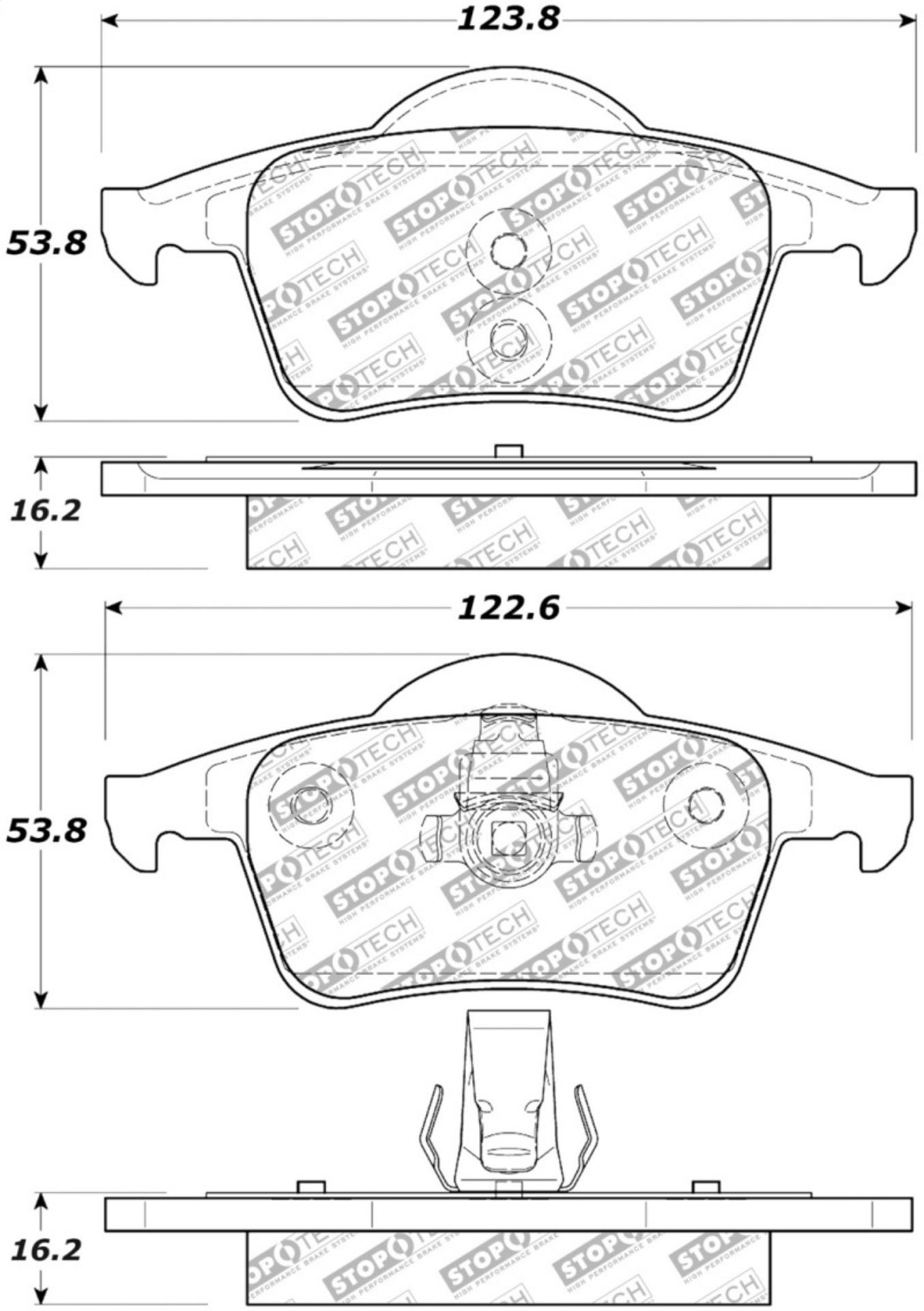 Picture of StopTech Street Select Brake Pads w- Hardware Rear - 01-09 Volvo S60