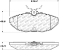 Picture of StopTech Street Select Brake Pads Rear - 00-06 Lincoln LS
