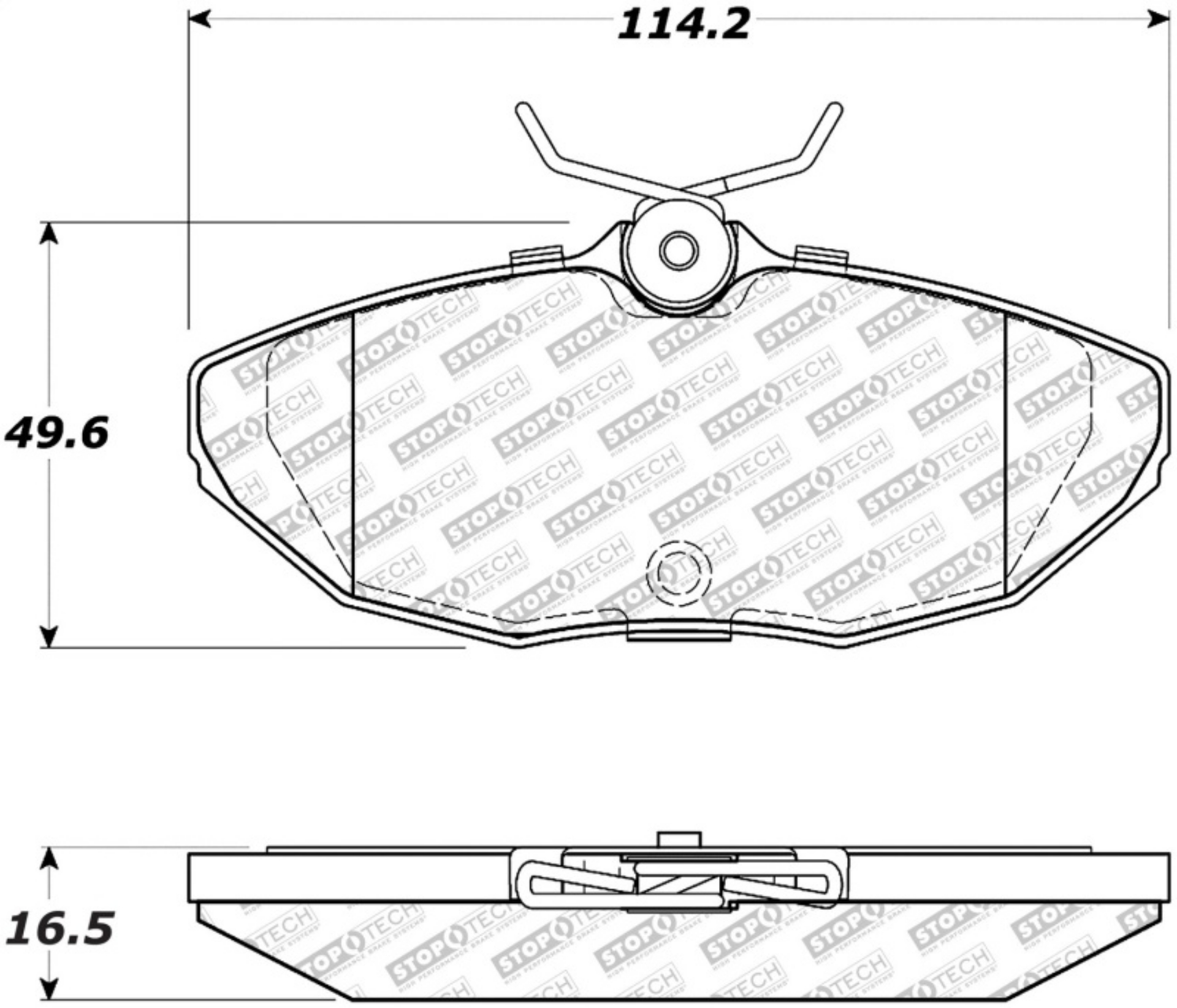 Picture of StopTech Street Select Brake Pads Rear - 00-06 Lincoln LS