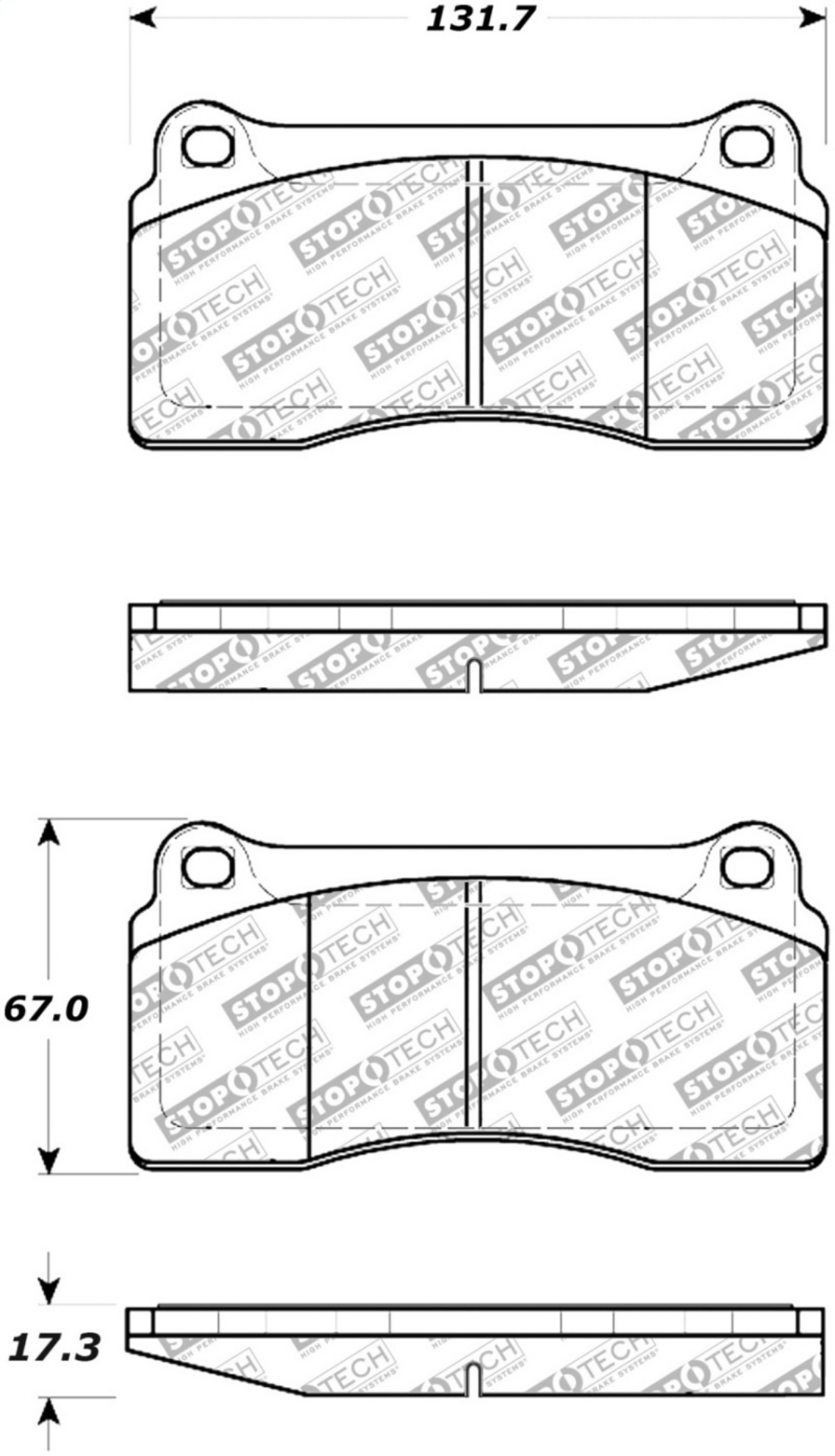 Picture of StopTech Street Select Brake Pads - 00-06 Jaguar XKR