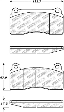 Picture of StopTech Street Select Brake Pads - 00-06 Jaguar XKR