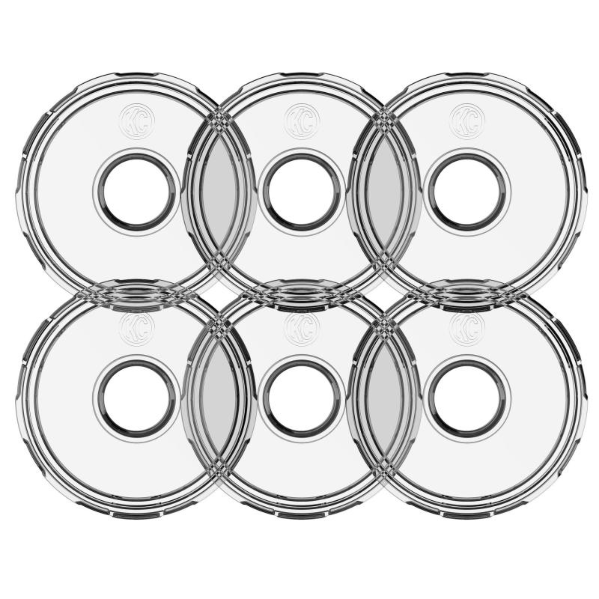Picture of KC HiLiTES Cyclone V2 LED - Replacement Lens - Clear - 6-PK