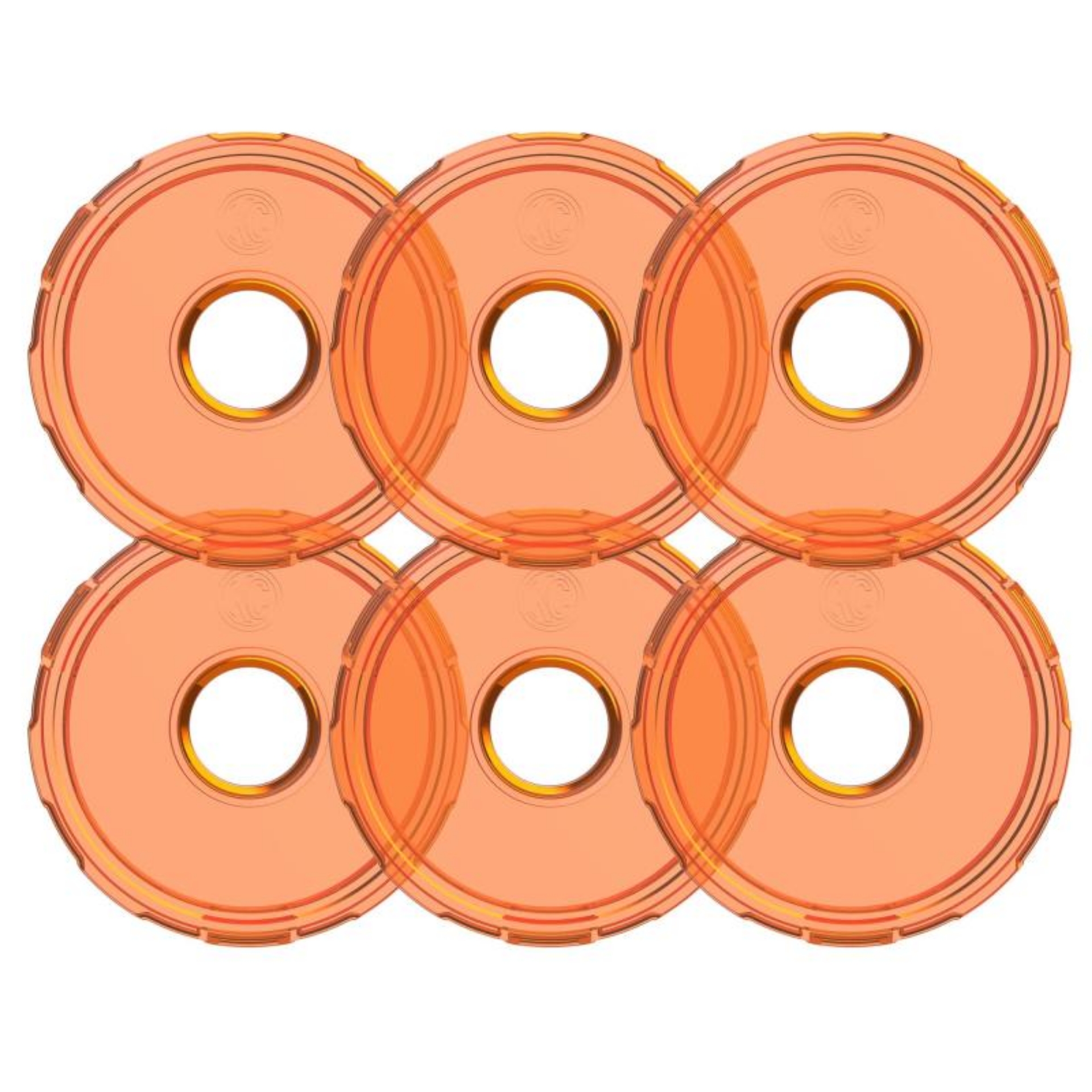 Picture of KC HiLiTES Cyclone V2 LED - Replacement Lens - Amber - 6-PK