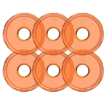 Picture of KC HiLiTES Cyclone V2 LED - Replacement Lens - Amber - 6-PK