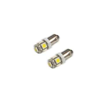 Picture of Oracle BA9S 5 LED 3 Chip Bayonet Bulbs Pair - White