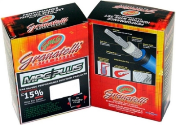 Picture of Granatelli 10-14 Ford 6-2L Perf Wire Set w-Inserts-Blue Hi-Temp Jacket-Black Fire Sleeve