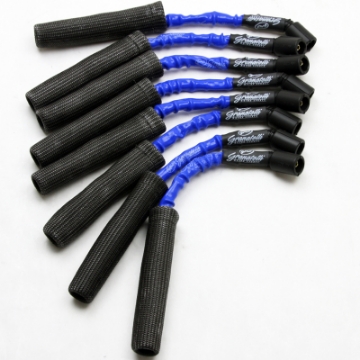 Picture of Granatelli 14-23 GM L83 5-3L-L86 6-2L Hi-Perf Coil-Near-Plug Wire Conn Kit w-Blue Jacket-Blk Sleeve