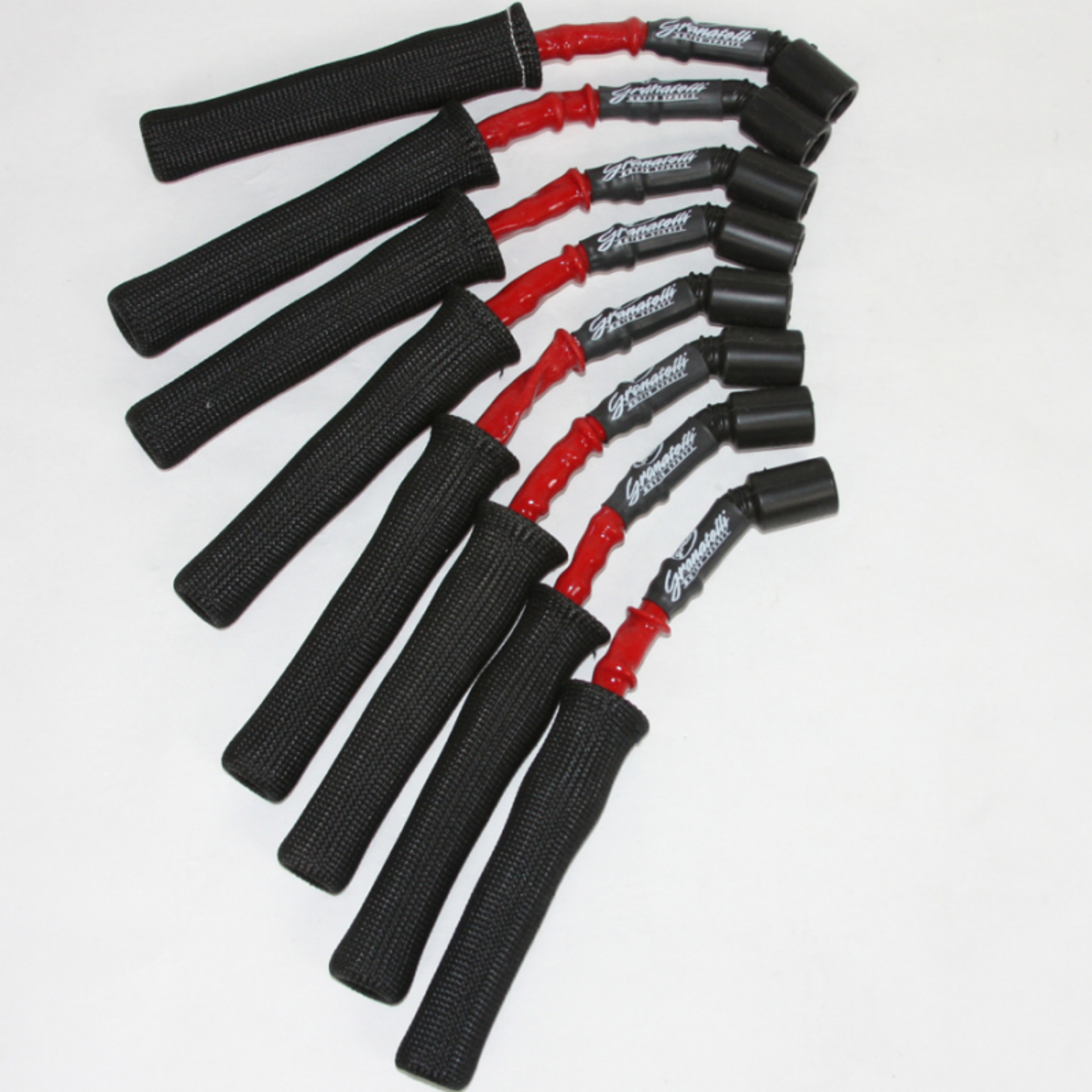 Picture of Granatelli 14-23 GM L83 5-3L-L86 6-2L Hi-Perf Coil-Near-Plug Wire Conn Kit w-Red Jacket-Blk Sleeve