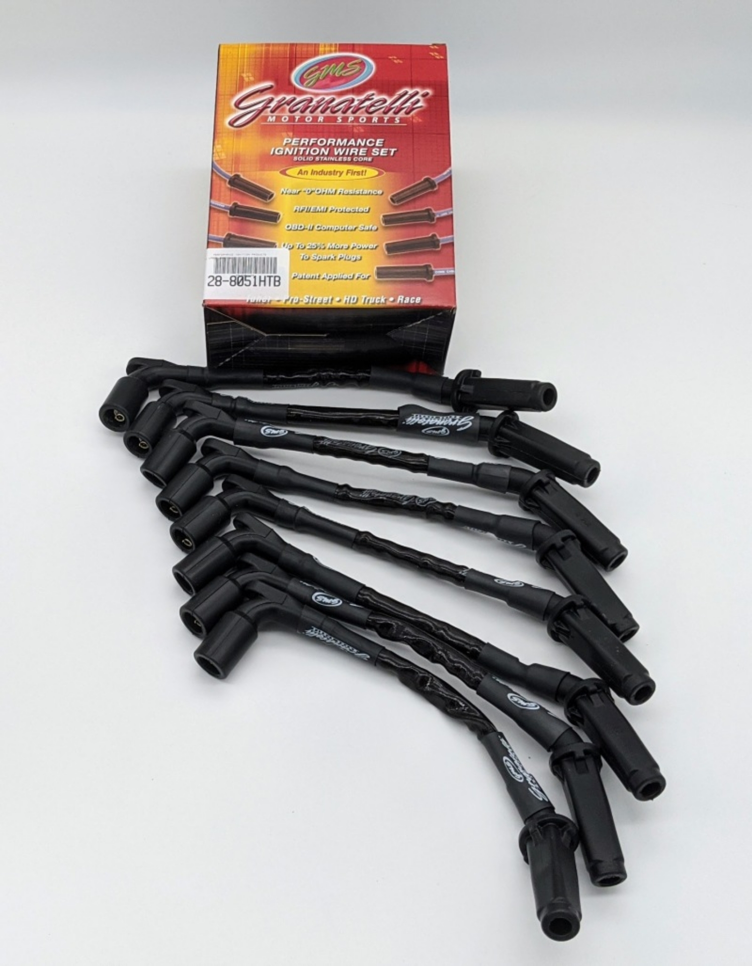 Picture of Granatelli 20-23 GM LT2 6-2L Hi-Perf Coil-Near-Plug Ignition Wire Connector Kit w-Black Jacket