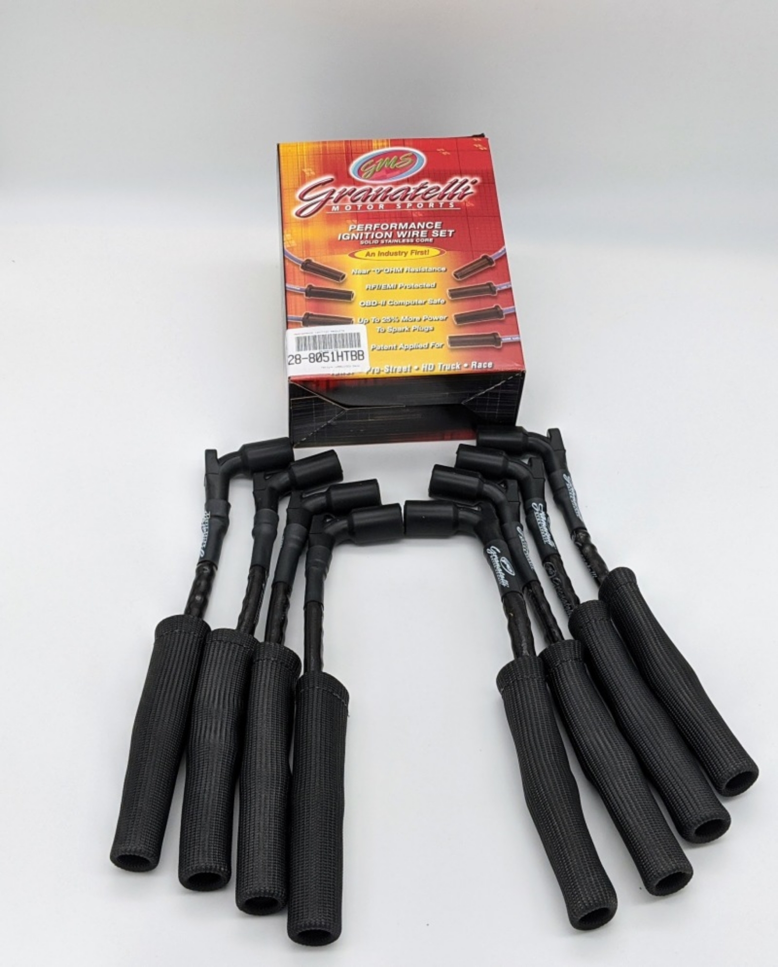 Picture of Granatelli 20-23 GM LT2 6-2L Hi-Perf Coil-Near-Plug Wire Connector Kit w-Blk Jacket-Blk Sleeve
