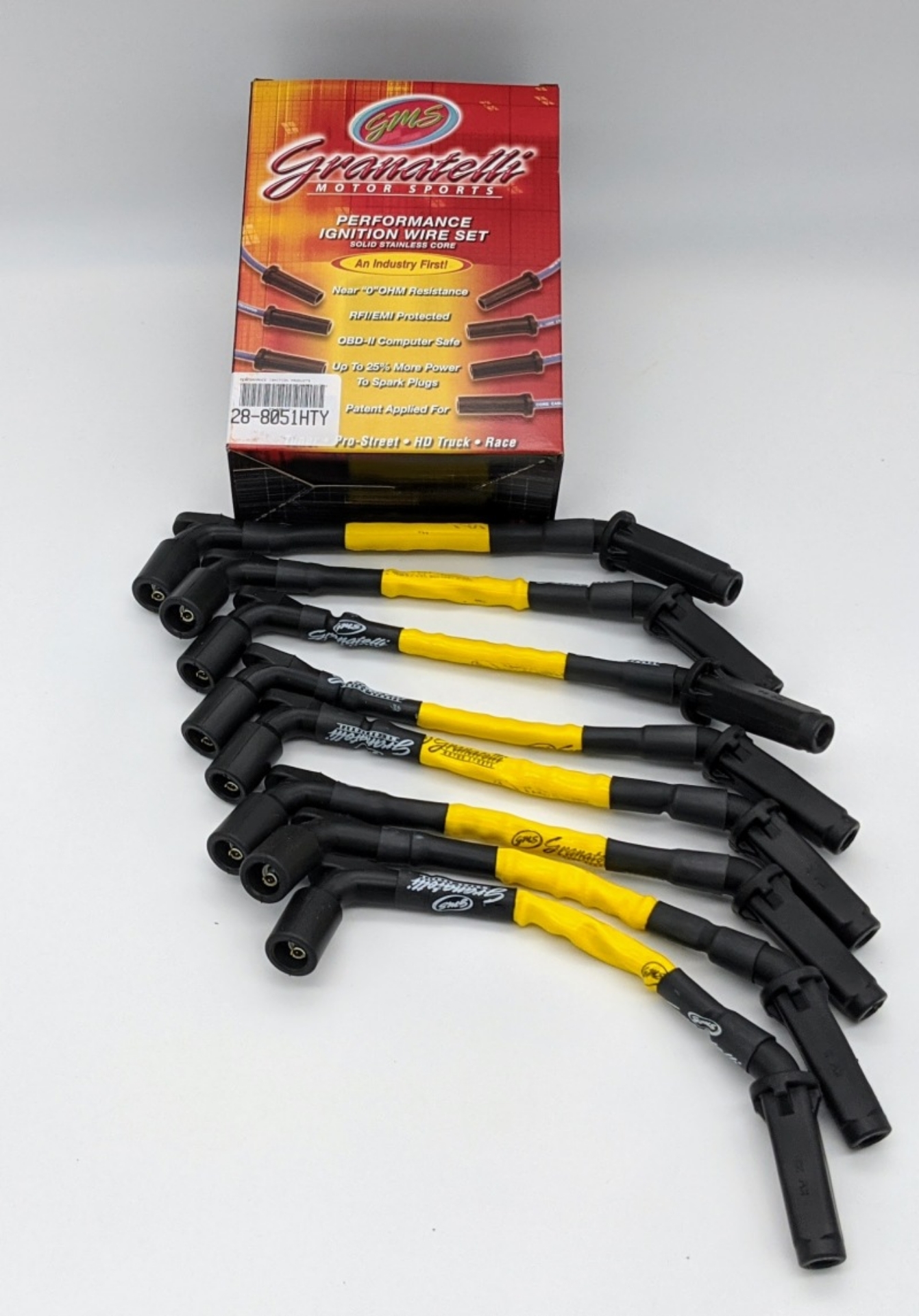 Picture of Granatelli 20-23 LT2 6-2L 8 Hi-Perf Coil-Near-Plug Ignition Wire Connector Kit w-Yellow Jacket