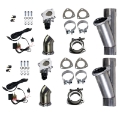 Picture of Granatelli 2-5in Aluminized Mild Steel Electronic Dual Exhaust Cutout w-Slip Fit & Band Clamp